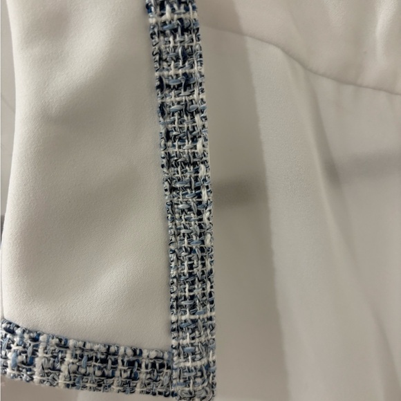 NWT-CALVIN KLEIN Women's Tweed-Trim Button Down Shirt - Picture 9 of 9